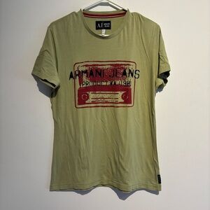 2012 Armani Jeans Cassette Vintage Mens Green Medium T shirt